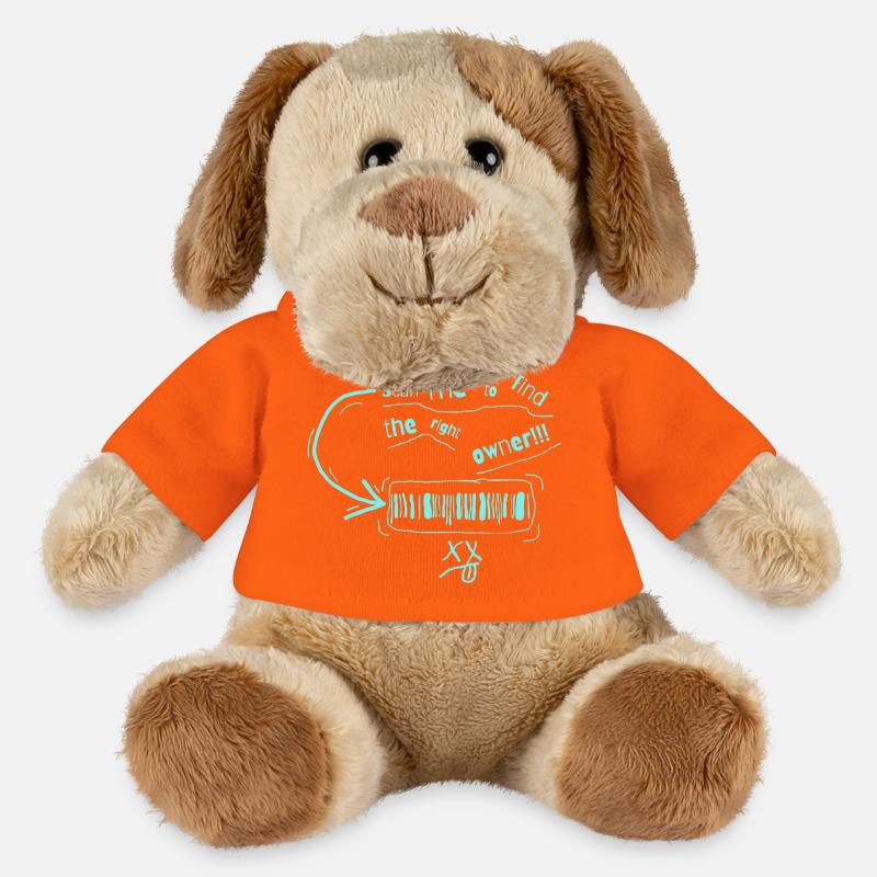 Finden Sie den Barcode des Eigentümers - MiniFeet® Hund Helge - Goldorange