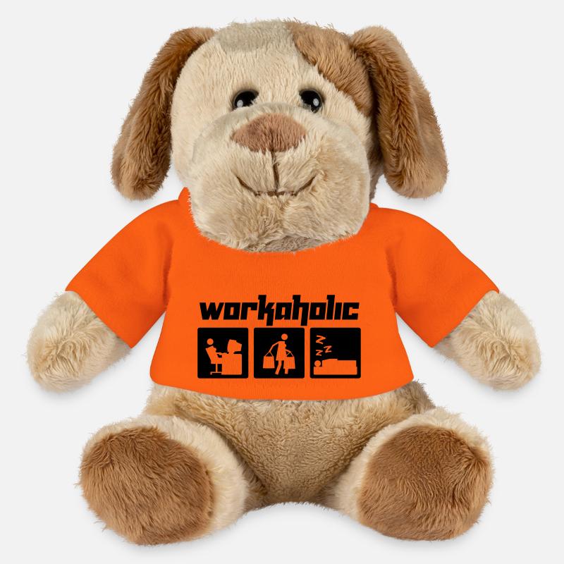 Workaholic (Vektor) - MiniFeet® Dog Helge - golden orange
