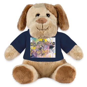 Enfants? - Chien en peluche Helge MiniFeet® - bleu marine - Devant
