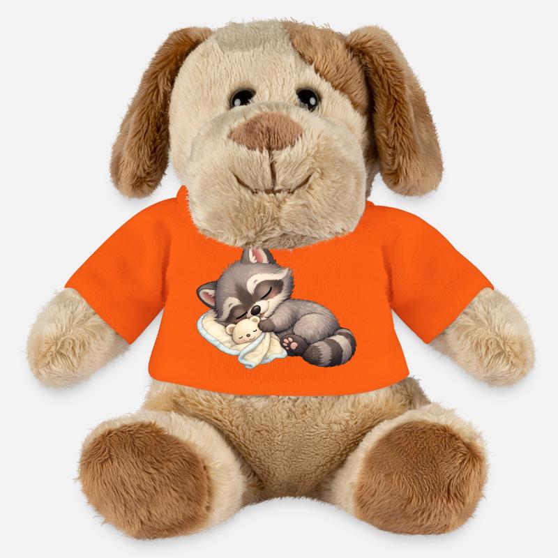 Bébé Oskar avec couette - Chien en peluche Helge MiniFeet® - orange doré