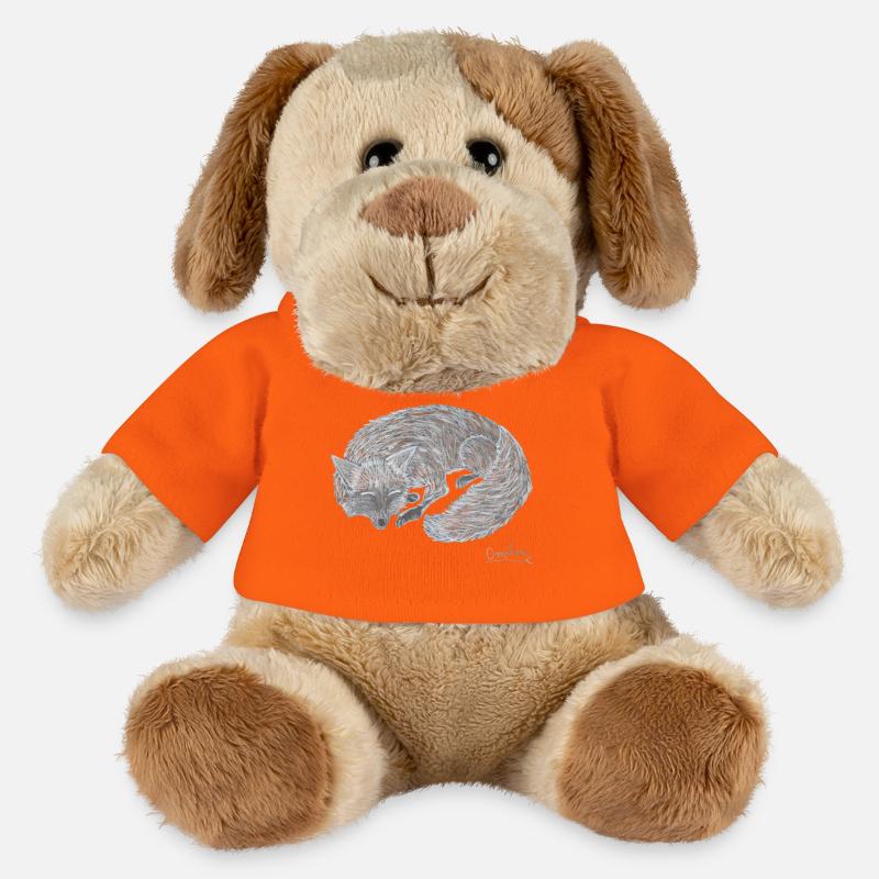Der Fuchs schläft - MiniFeet® Hund Helge - Goldorange