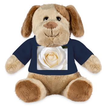 Sleek White Rose for Printing - MiniFeet® Dog Helge - french navy - Front