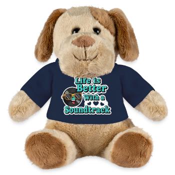 La vie est meilleure avec une bande-son - Chien en peluche Helge MiniFeet® - bleu marine - Devant