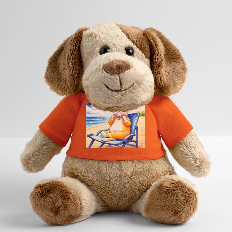 Katze am Strand mit Eiscreme MiniFeet® Hund Helge
