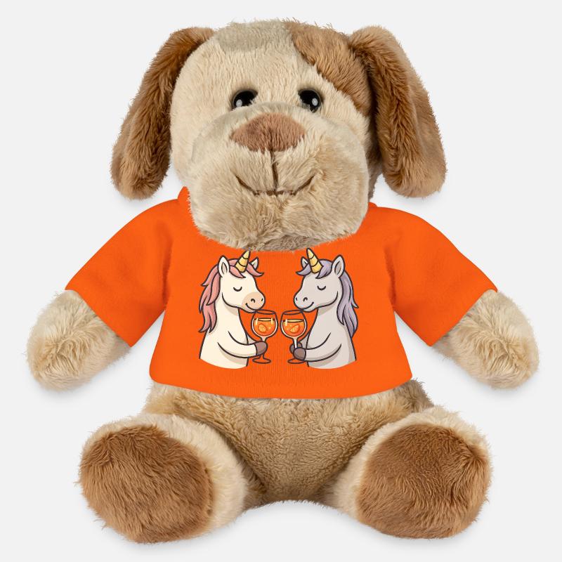 Two unicorns toast - MiniFeet® Dog Helge - golden orange