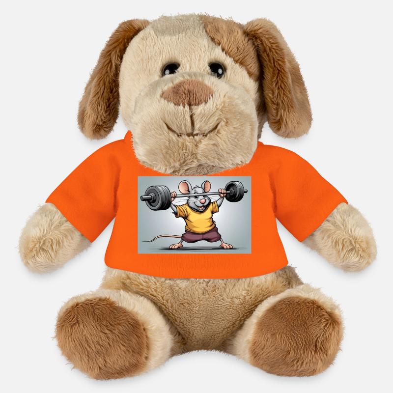 Power mouse during strength training - MiniFeet® Dog Helge - golden orange