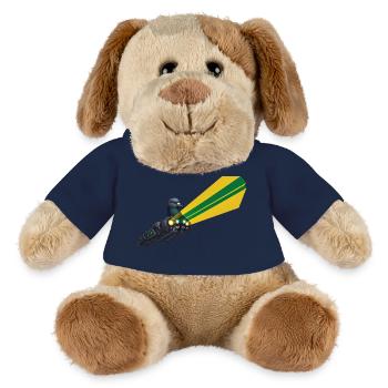 SPACE BIRD – Geek & Science-Fiction - MiniFeet® Hund Helge - Goldorange - Vorne