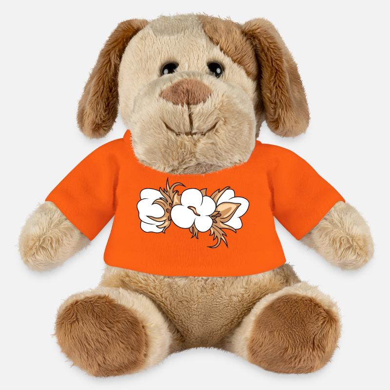 Blühende Baumwolle - MiniFeet® Hund Helge - Goldorange