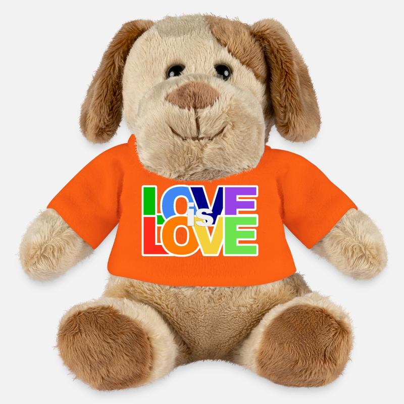 Farbenfrohes Love-Statement - MiniFeet® Hund Helge - Goldorange