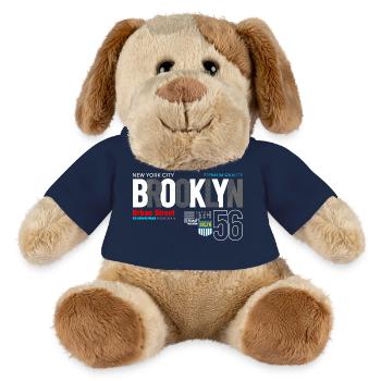 Brooklyn Street Art Design Urbain - Chien en peluche Helge MiniFeet® - bleu marine - Devant