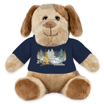 Friedvolle Weihnachten im Winterwald im Advent - MiniFeet® Hund Helge - French Navy - Vorne