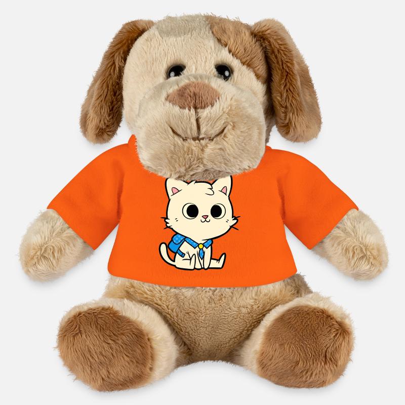 Conception de dessin animé de chat d’école mignon - Chien en peluche Helge MiniFeet® - orange doré