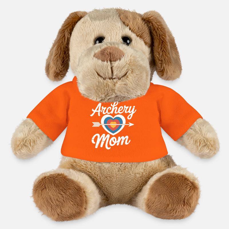 Bogenschießen Spruch Mutter Bogenschießen Geschenk - MiniFeet® Hund Helge - Goldorange