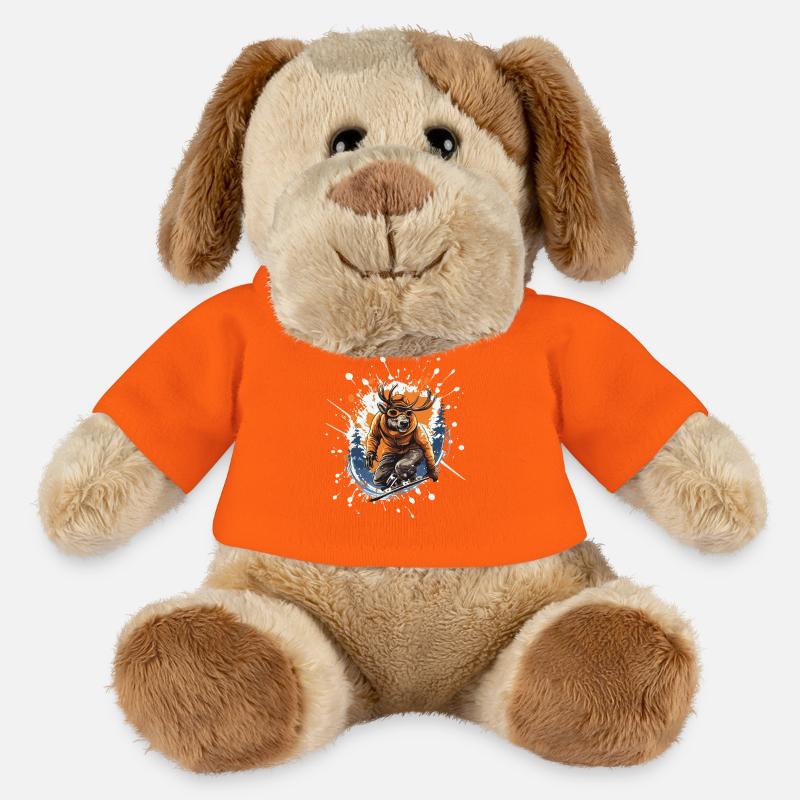 Hirsch Snowboard - MiniFeet® Hund Helge - Goldorange