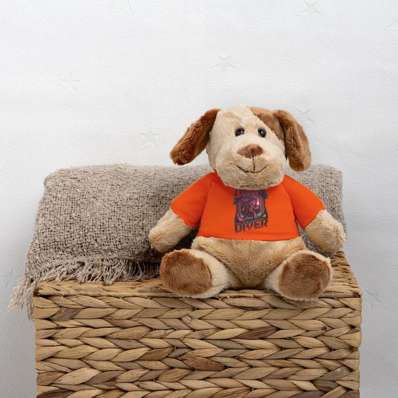 Data Diver Cyber Explorer Rétro Tech Artwork Chien en peluche Helge MiniFeet®