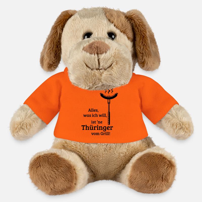 Eine Thüringer vom Grill! (old / 1C) - MiniFeet® Hund Helge - Goldorange