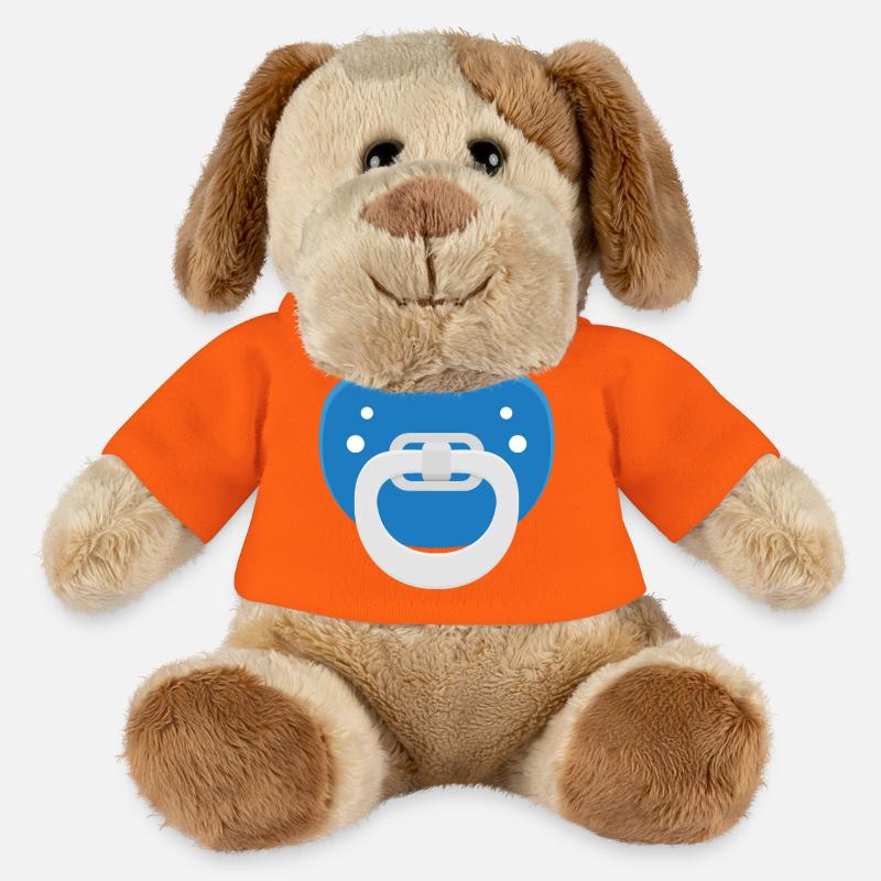 Blue pacifier - MiniFeet® Dog Helge - golden orange