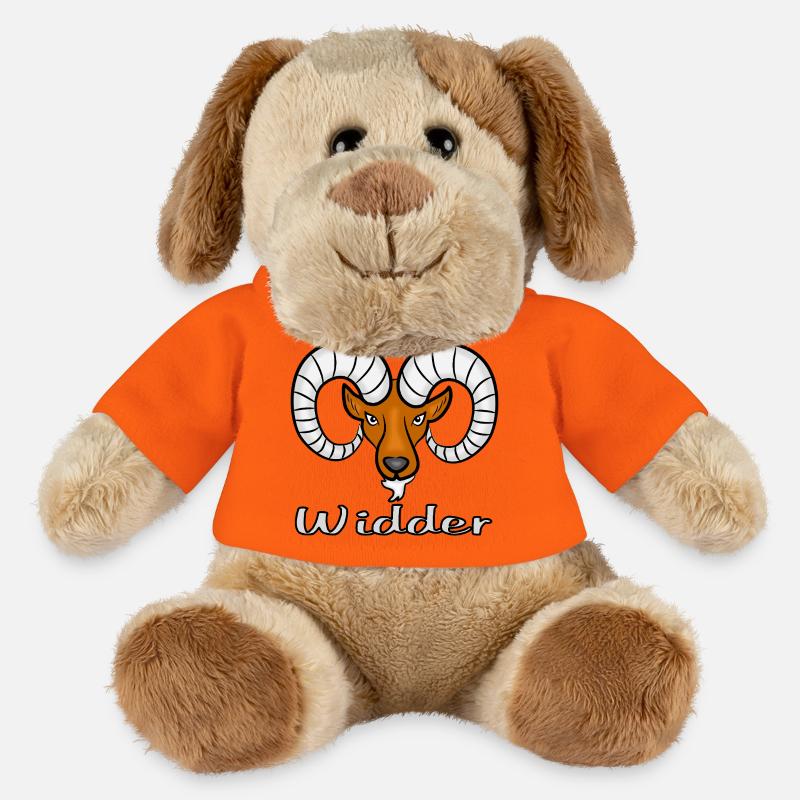Widder Sternzeichen - MiniFeet® Hund Helge - Goldorange