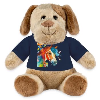Le bonheur du cheval - Chien en peluche Helge MiniFeet® - bleu marine - Devant