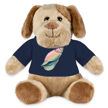 Pastel Seashell Illustration - MiniFeet® Dog Helge - french navy - Front