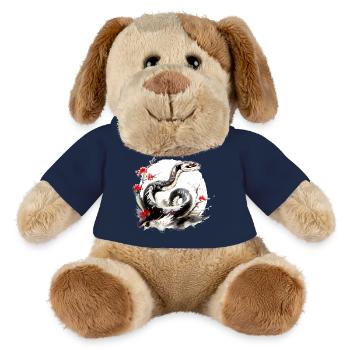 signe du zodiaque chinois Serpent - Chien en peluche Helge MiniFeet® - bleu marine - Devant