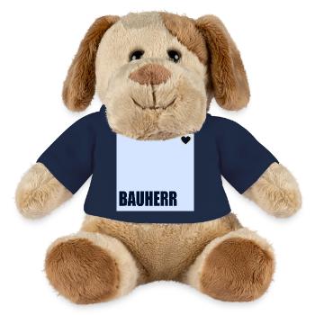 CONSTRUCTEUR DE MAISONS HERZ - Chien en peluche Helge MiniFeet® - bleu marine - Devant