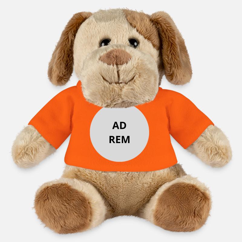 Gray Circle Emblem Text - MiniFeet® Dog Helge - golden orange