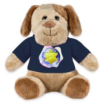 Surreal Merkaba Earth - MiniFeet® Dog Helge - golden orange - Front