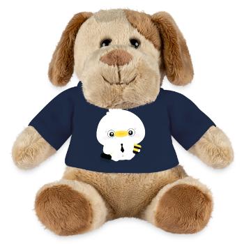 Ente in Krawatte Büro-Süße - MiniFeet® Hund Helge - French Navy - Vorne