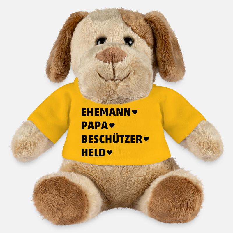 Ehemann, Papa Vater, Vati, Beschützer, Held (dh) - MiniFeet® Hund Helge - Sonnengelb