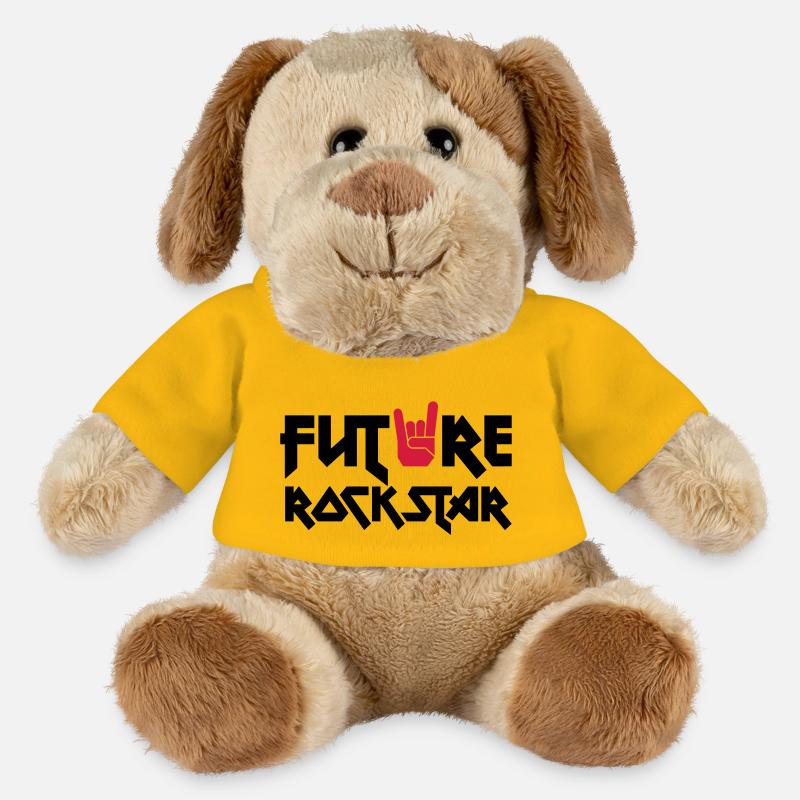future rock star - Chien en peluche Helge MiniFeet® - jaune soleil