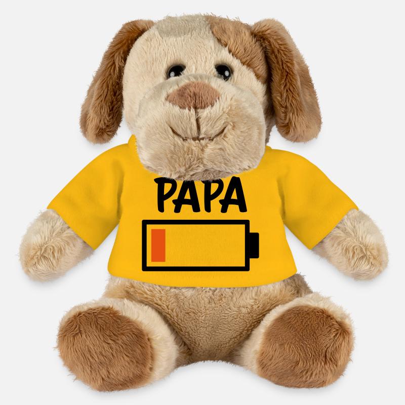 Dad - Battery empty - MiniFeet® Dog Helge - sun yellow