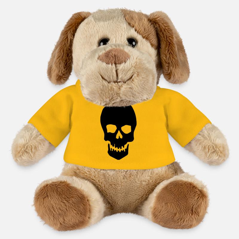 Skull - Chien en peluche Helge MiniFeet® - jaune soleil
