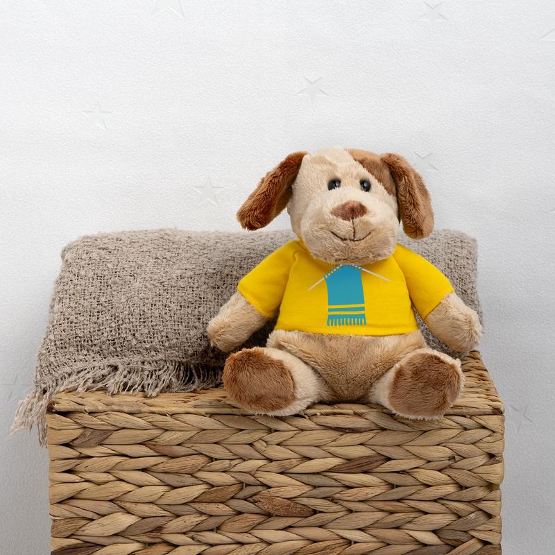 Farbiger Wollschal mit Strickmuster MiniFeet® Hund Helge