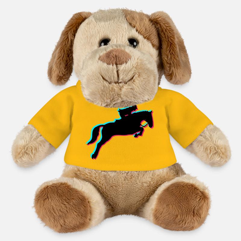 équitation - Chien en peluche Helge MiniFeet® - jaune soleil