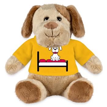Hund Auf Bett Entspannt Schlafen Schlafzimmer Süß - MiniFeet® Hund Helge - Sonnengelb - Vorne