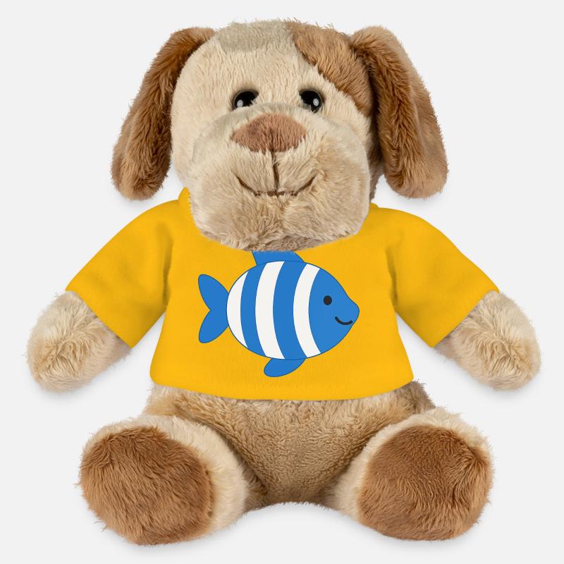 Fisch gestreift - MiniFeet® Hund Helge - Sonnengelb