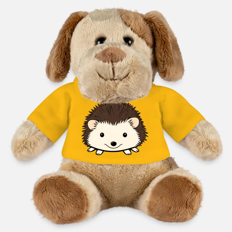 Niedlicher Igel mit freundlichem Gesicht - MiniFeet® Hund Helge - Sonnengelb