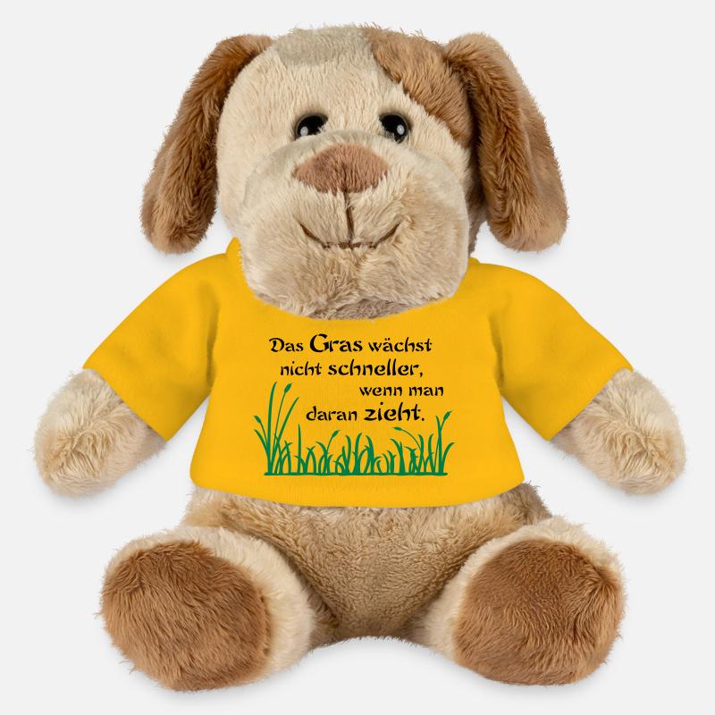 Das Gras wächst nicht schneller - MiniFeet® Hund Helge - Sonnengelb