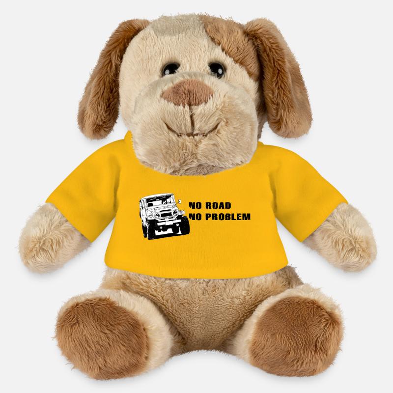 Landcruiser BJ40 No Road No Problem - Chien en peluche Helge MiniFeet® - jaune soleil