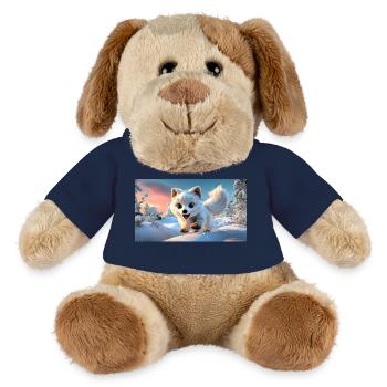 Flying arctic fox in the snow - MiniFeet® Dog Helge - sun yellow - Front