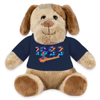 Vintage 1983 – Joystick rétro – Cool old school - Chien en peluche Helge MiniFeet® - jaune soleil - Devant