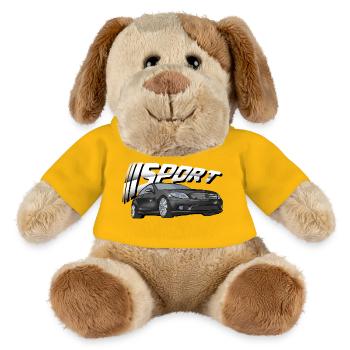 Black glossy sports car cls - MiniFeet® Dog Helge - sun yellow - Front