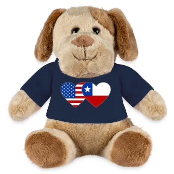 USA Chile Flagge Herz - MiniFeet® Hund Helge - Sonnengelb - Vorne