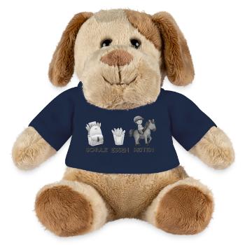 Schule Essen Reiten Motiv - MiniFeet® Hund Helge - Sonnengelb - Vorne