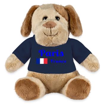Paris, France- Imprimés élégants - Chien en peluche Helge MiniFeet® - jaune soleil - Devant