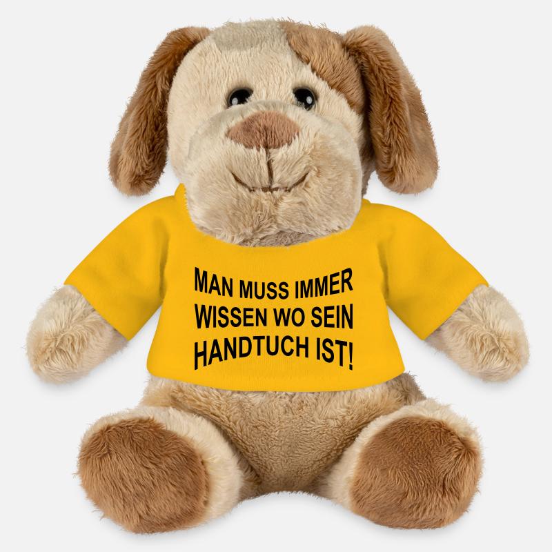 Towel - MiniFeet® Dog Helge - sun yellow