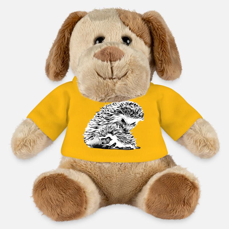 Igel Mama mit Igel Baby - MiniFeet® Hund Helge - Sonnengelb