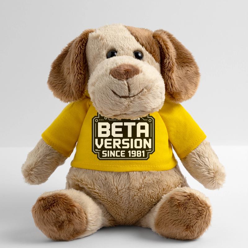 Conception de logo Retro Tech Chien en peluche Helge MiniFeet®