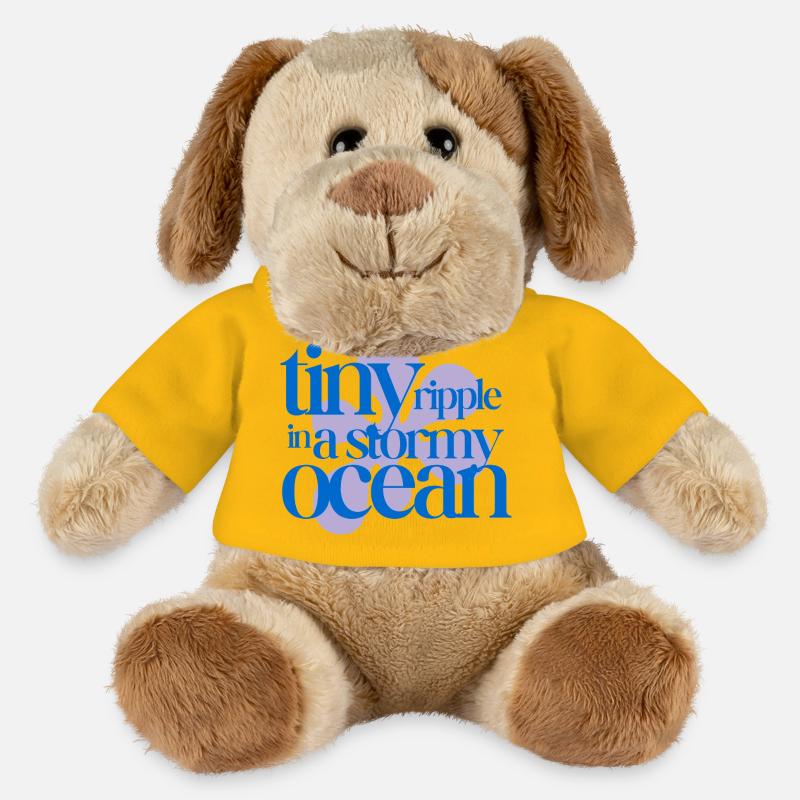 Tiny ripple in a stormy ocean (lavender) - MiniFeet® Dog Helge - sun yellow